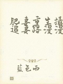 肥妻重生摄政王追妻路漫漫短剧