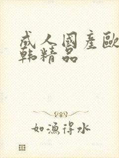 成人国产欧美日韩精品