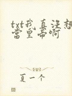 txt我真没想当皇帝啊