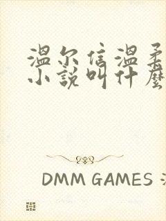 温尔信温柔原著小说叫什么名字封面