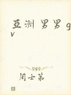 亚洲 男男 gv