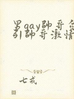 男gay帅哥勾引帅哥激情视频