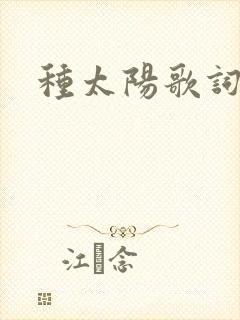 种太阳歌词
