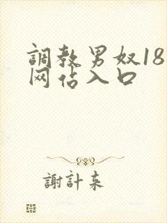 调教男奴18禁网站入口
