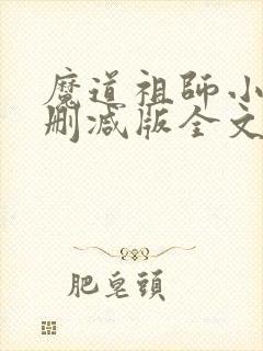 魔道祖师小说未删减版全文阅读封面