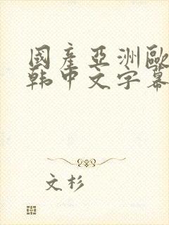 国产亚洲欧美日韩中文字幕封面