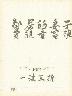 邻居的妻子2免费观看电视剧在线封面