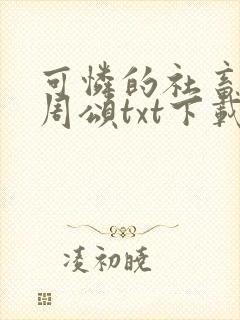 可怜的社畜商业周颂txt下载