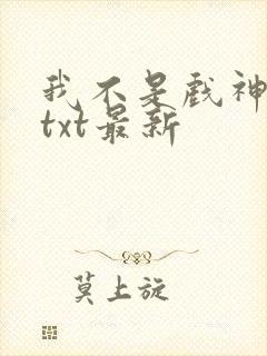 我不是戏神小说txt最新