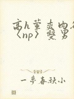 高h荤爽肉欲文〈np〉双男