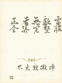 正者无敌电视剧全集完整版免费观看