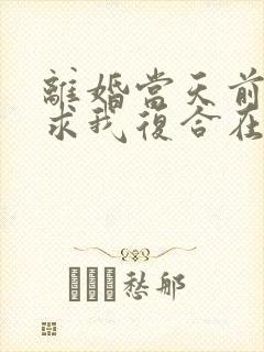 离婚当天前夫跪求我复合在线阅读
