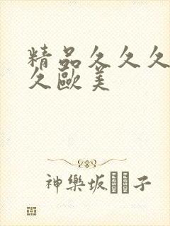 精品久久久久久久欧美