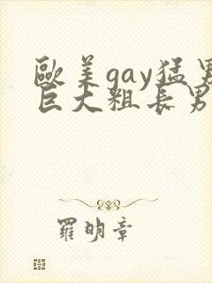 欧美gay猛男巨大粗长男同封面