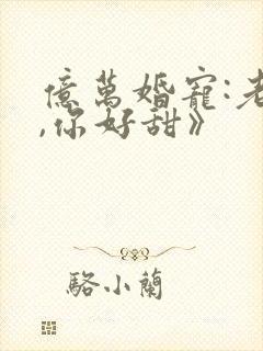 亿万婚宠:老婆,你好甜》