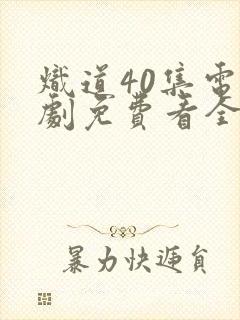 炽道40集电视剧免费看全集