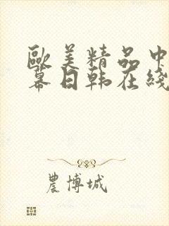 欧美精品中文字幕日韩在线