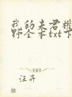 我的夫君权倾朝野全本txt下载