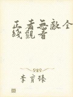 正者无敌全集在线观看封面