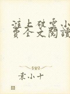淮上破云小说免费全文阅读