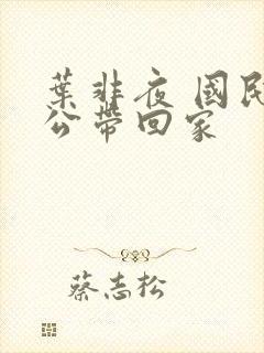 叶非夜 国民老公带回家