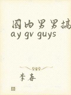 国内男男搞基gay gv guys封面
