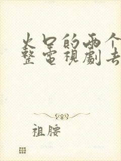 火口的两个人完整电视剧去模糊