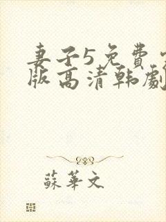 妻子5免费完整版高清韩剧