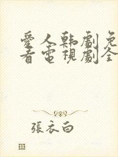 爱人韩剧免费观看电视剧全集完整