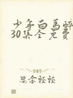 少年白马醉春风30集全免费观看