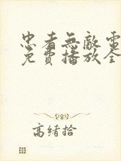 忠者无敌电视剧免费播放全集封面