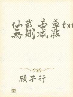 仙武帝尊txt无删减版