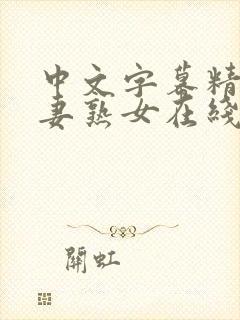 中文字幕精品人妻熟女在线