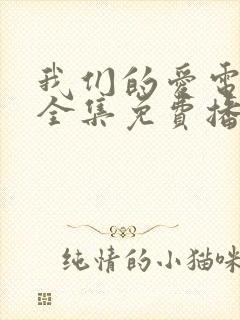 我们的爱电视剧全集免费播放