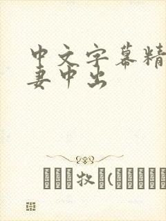中文字幕精品人妻中出封面