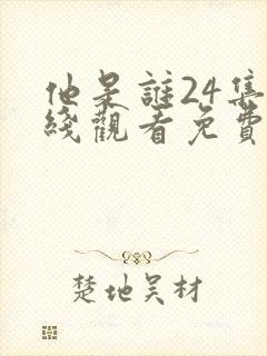 他是谁24集在线观看免费高清封面