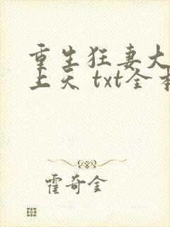 重生狂妻大佬宠上天 txt全本