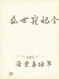 盛世宠妃全本封面