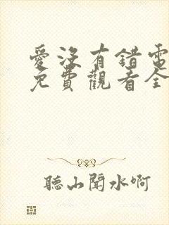 爱没有错电视剧免费观看全集封面
