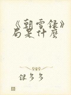 《朝雪录》大结局是什么