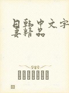 日韩中文字幕人妻精品封面
