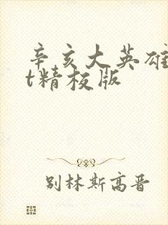 辛亥大英雄txt精校版