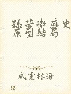 孙若微历史人物原型结局