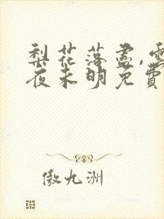 梨花落尽,云散夜未明免费阅读封面