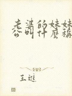 老婆的妹妹的老公叫什么称呼