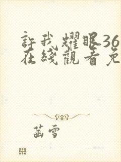 许我耀眼36集在线观看免费完整版封面