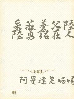采薇养父陆三平陆勇铭在人间小说封面