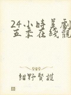 24小时美剧第五季在线观看全集免费高清