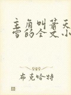 主角叫萧天陈若雪的全文小说