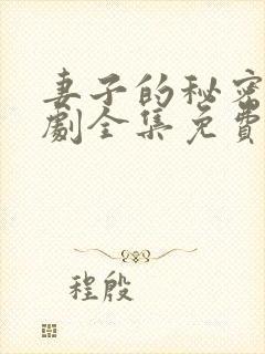 妻子的秘密电视剧全集免费观看完整版